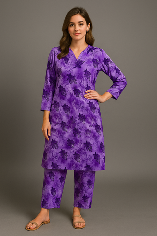 Purple Aura 2 Pcs Suit Lawn Unstitched