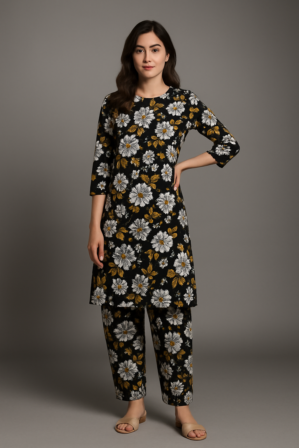 Midnight Aura 2 Pcs suit Unstitched