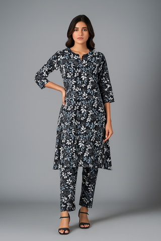Black Aura 2 PCs Unstitched Suit