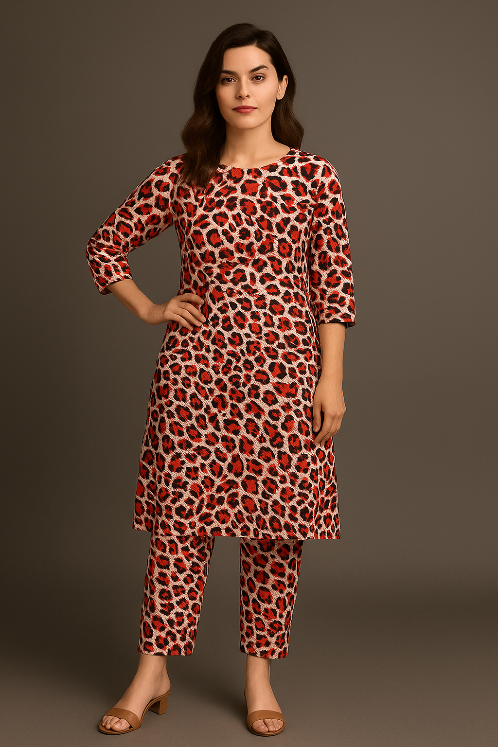 Leopard Print  2 Pcs unstiched